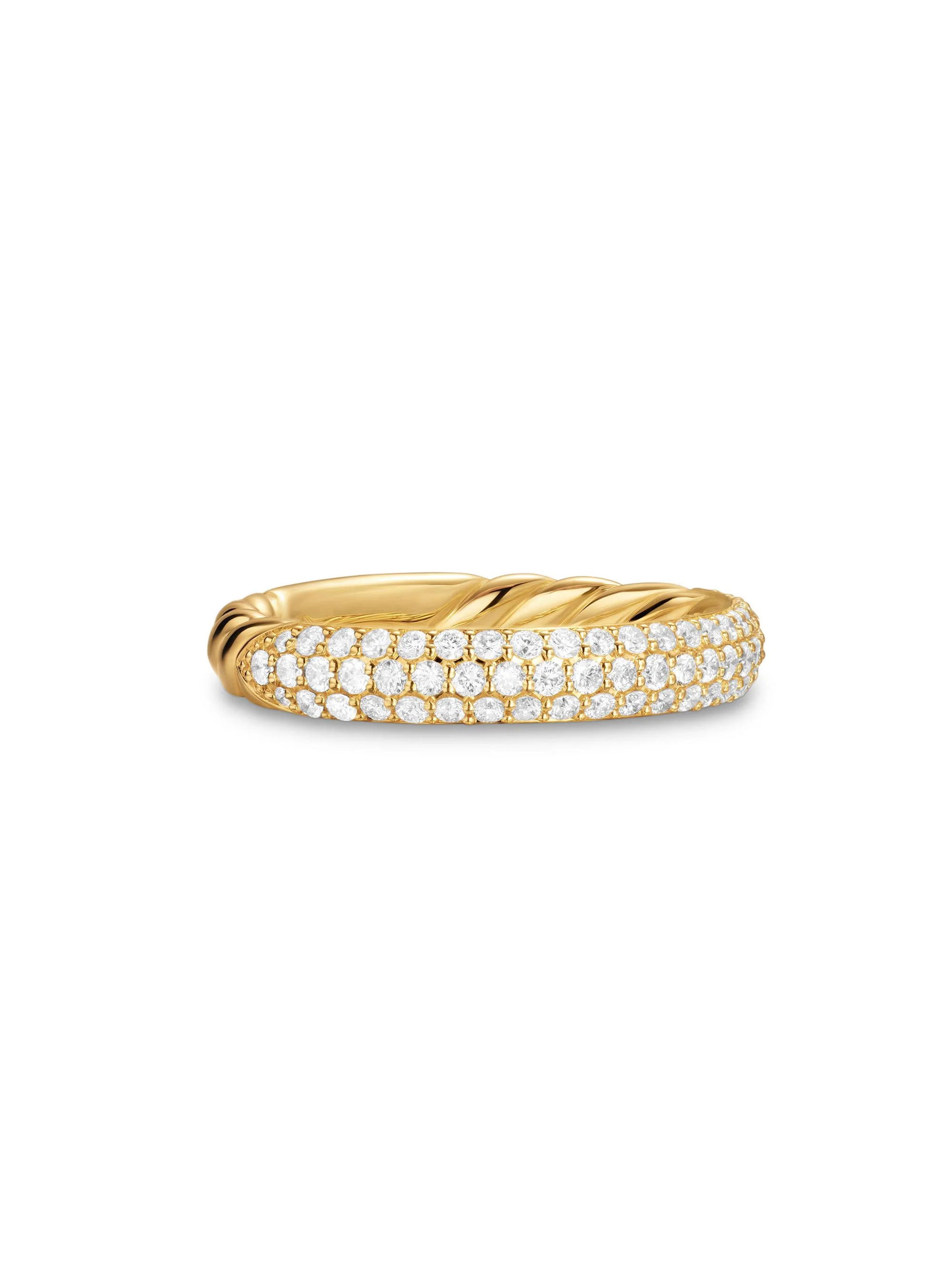 Women's DY Mercer Pavé Band Ring in 18K Yellow Gold - Gold - 1