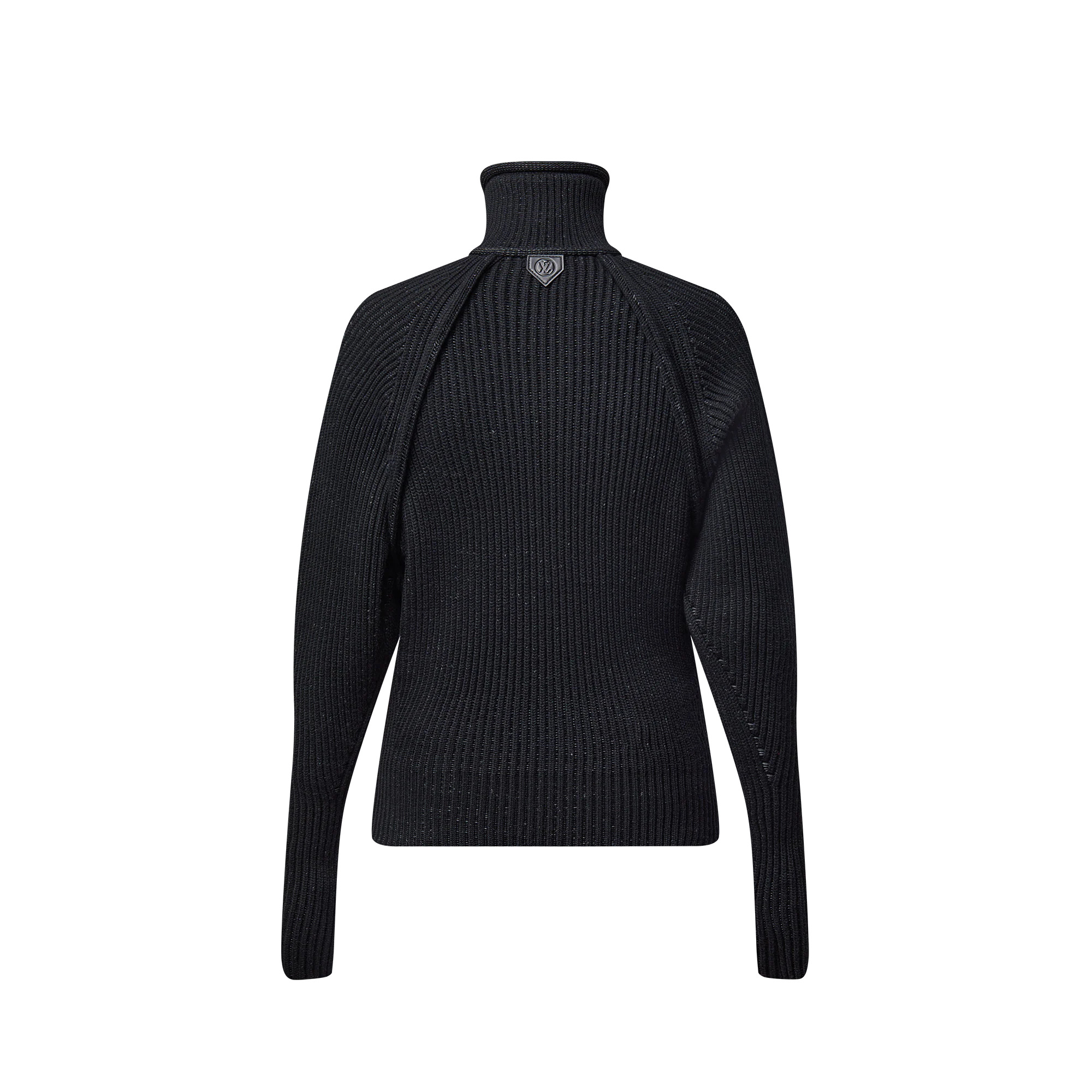 Rib-Knit Turtleneck Pullover - 3