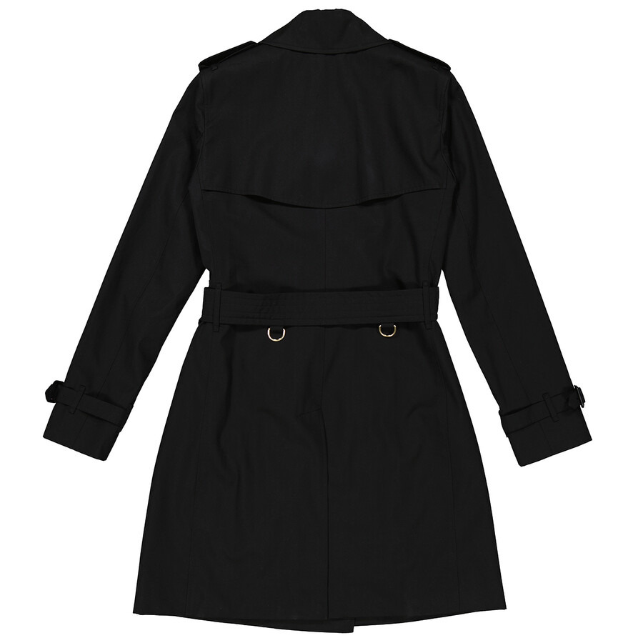 Burberry Ladies Black Double-breasted Belted Trench Coat - 2