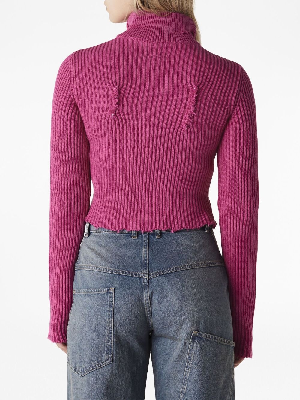 zip-up cropped cardigan - 3