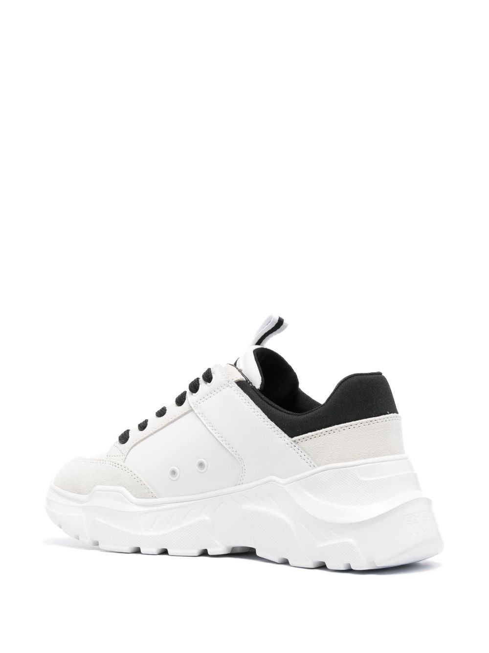 logo-print leather low-top sneakers - 3