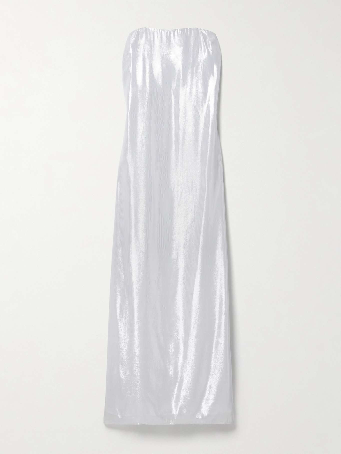 Casey strapless metallic silk-blend tulle gown - 1