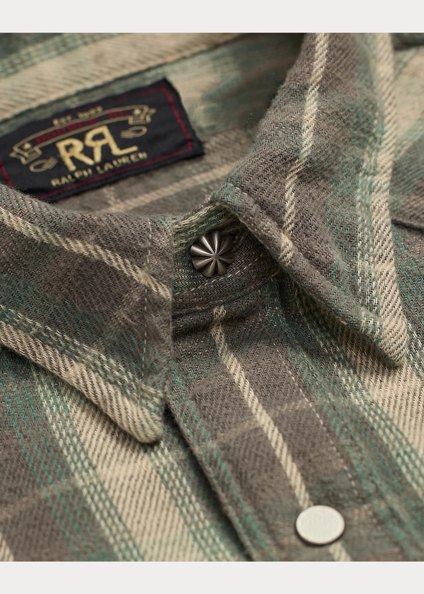 Slim Fit Plaid Twill Western Shirt - 3