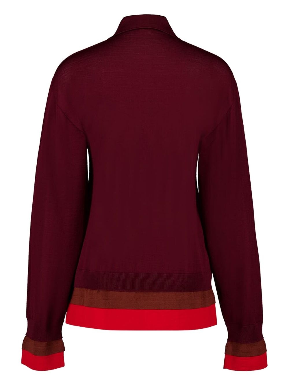 layered polo-neck top - 2