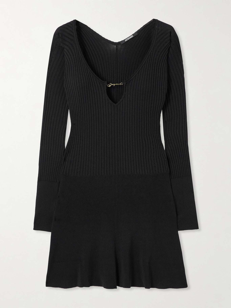 La Mini Robe Pralù ribbed-knit mini dress - 1