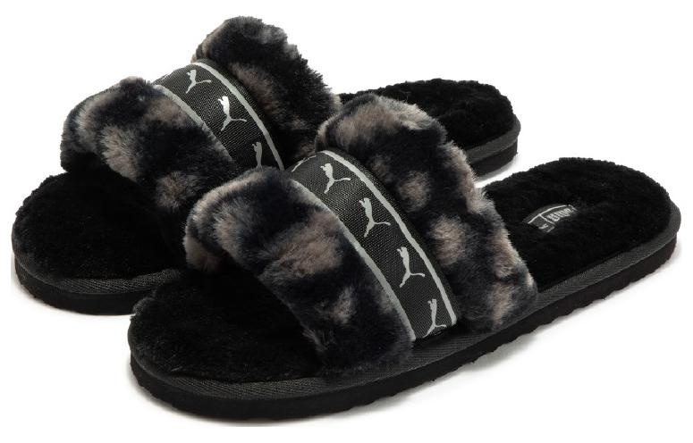 (WMNS) PUMA Fluff Remix Animal BX 'Black Grey' 390970-02 - 3