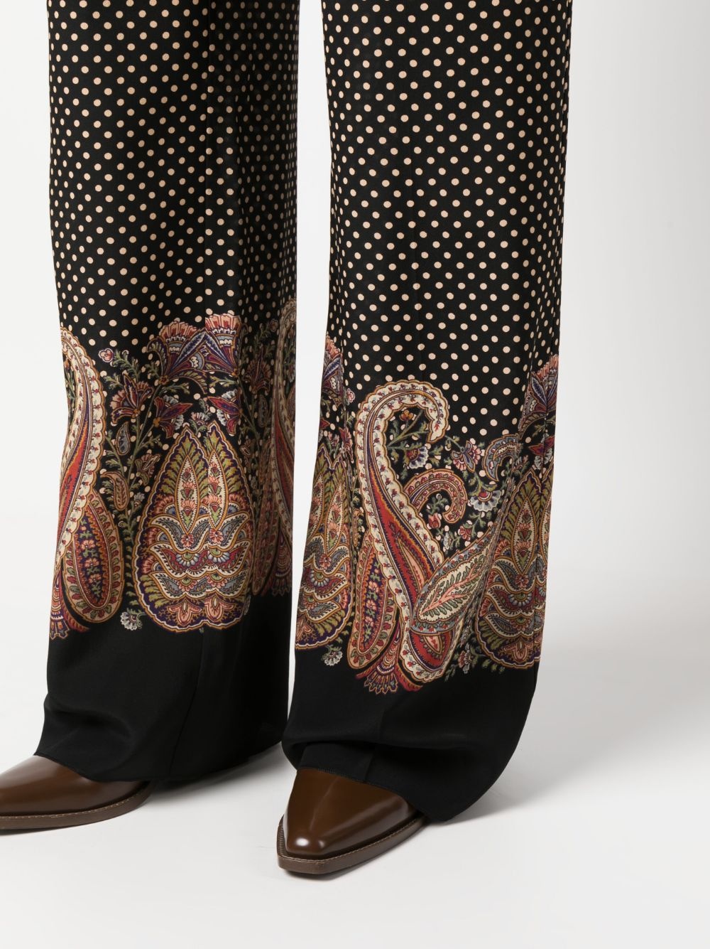 paisley-print wide-leg trousers - 5