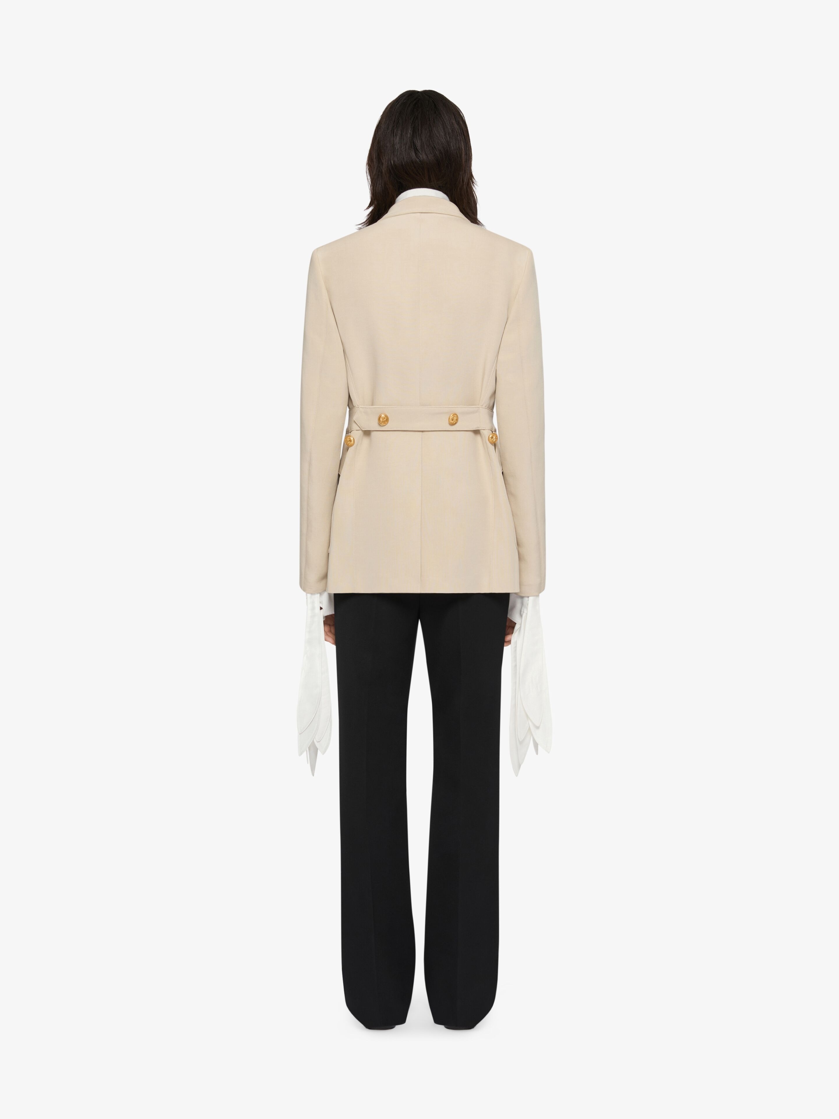 MILITARY JACKET IN SILK AND COTTON - 3