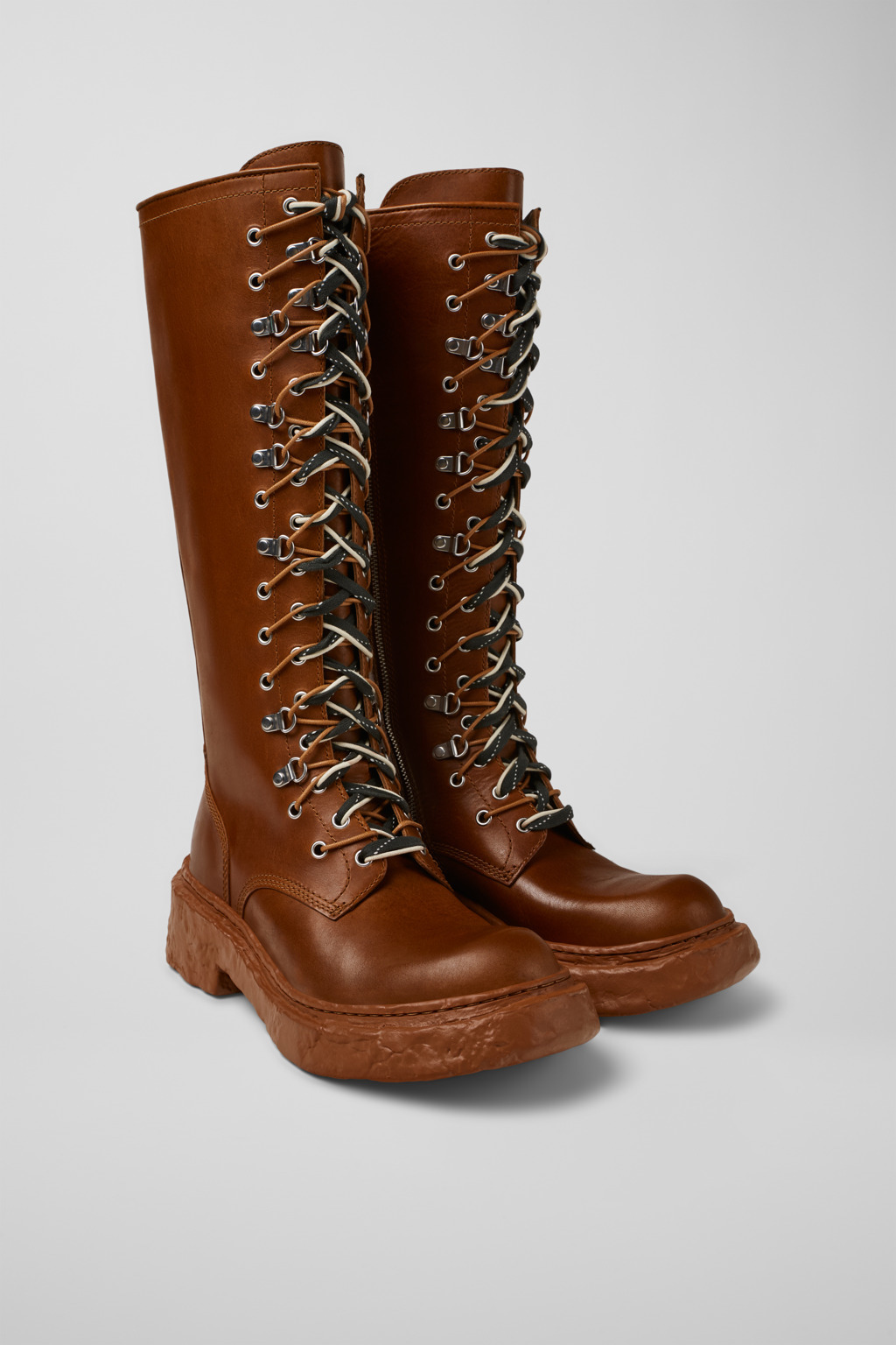 Brown Leather High Boots - 2