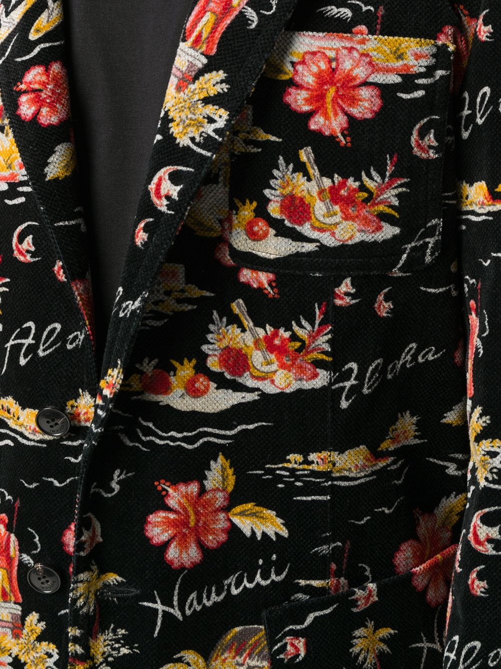 long sleeve floral pattern blazer - 5