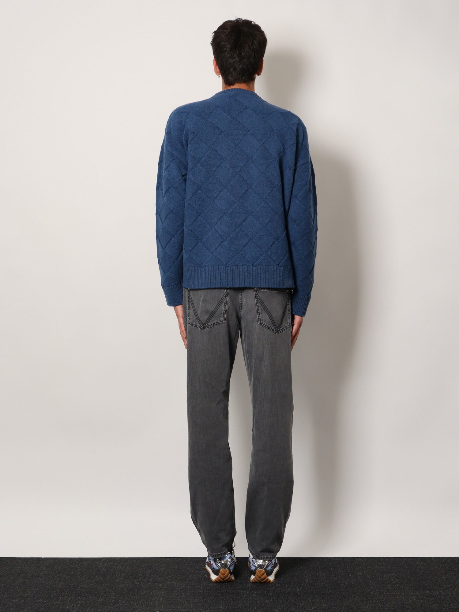 Bottega Veneta Men Intreccio 3D Wool Sweater - 3
