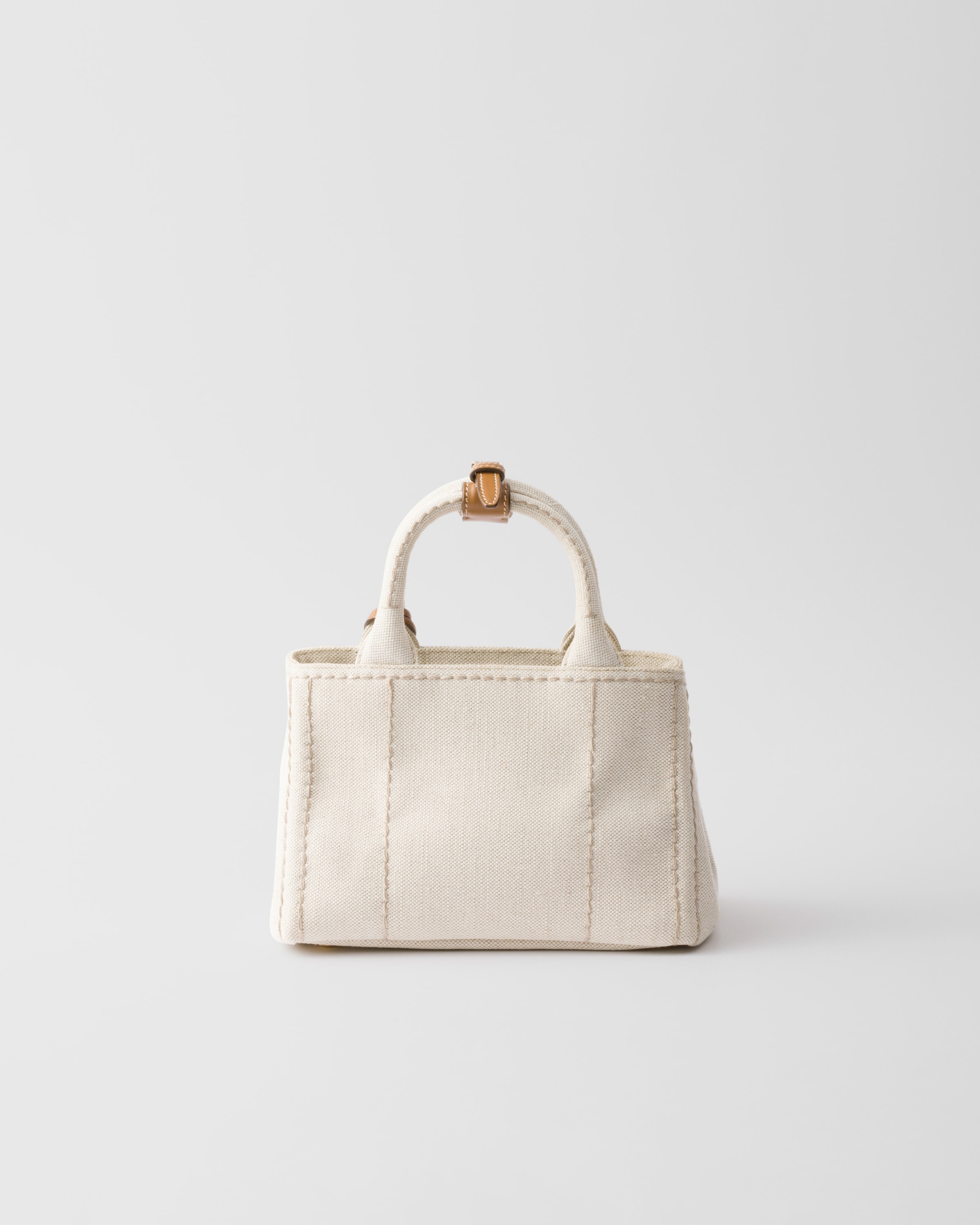 Linen blend mini handbag - 4