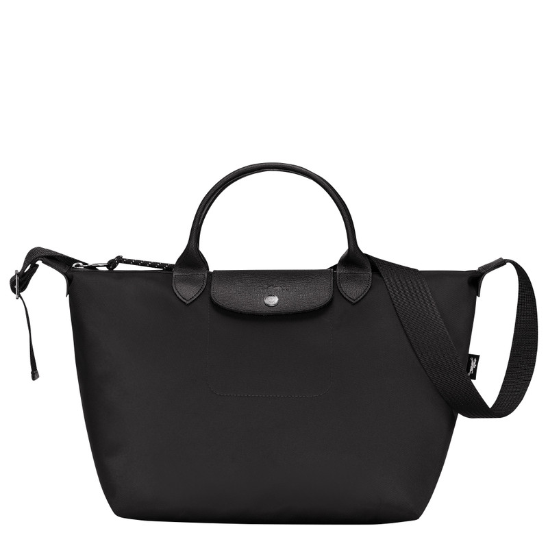 Le Pliage Energy L Handbag Black - Recycled canvas - 1