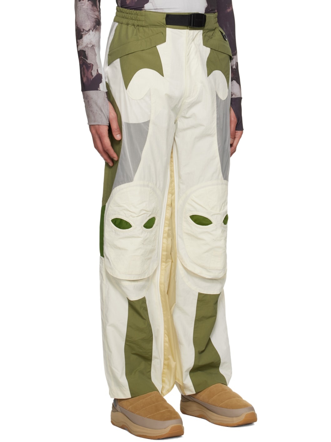 Off-White Paneled Trousers - 2