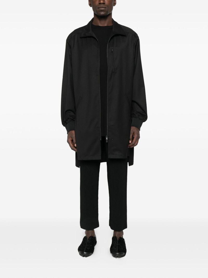 Y-3 zip-front long jacket outlook