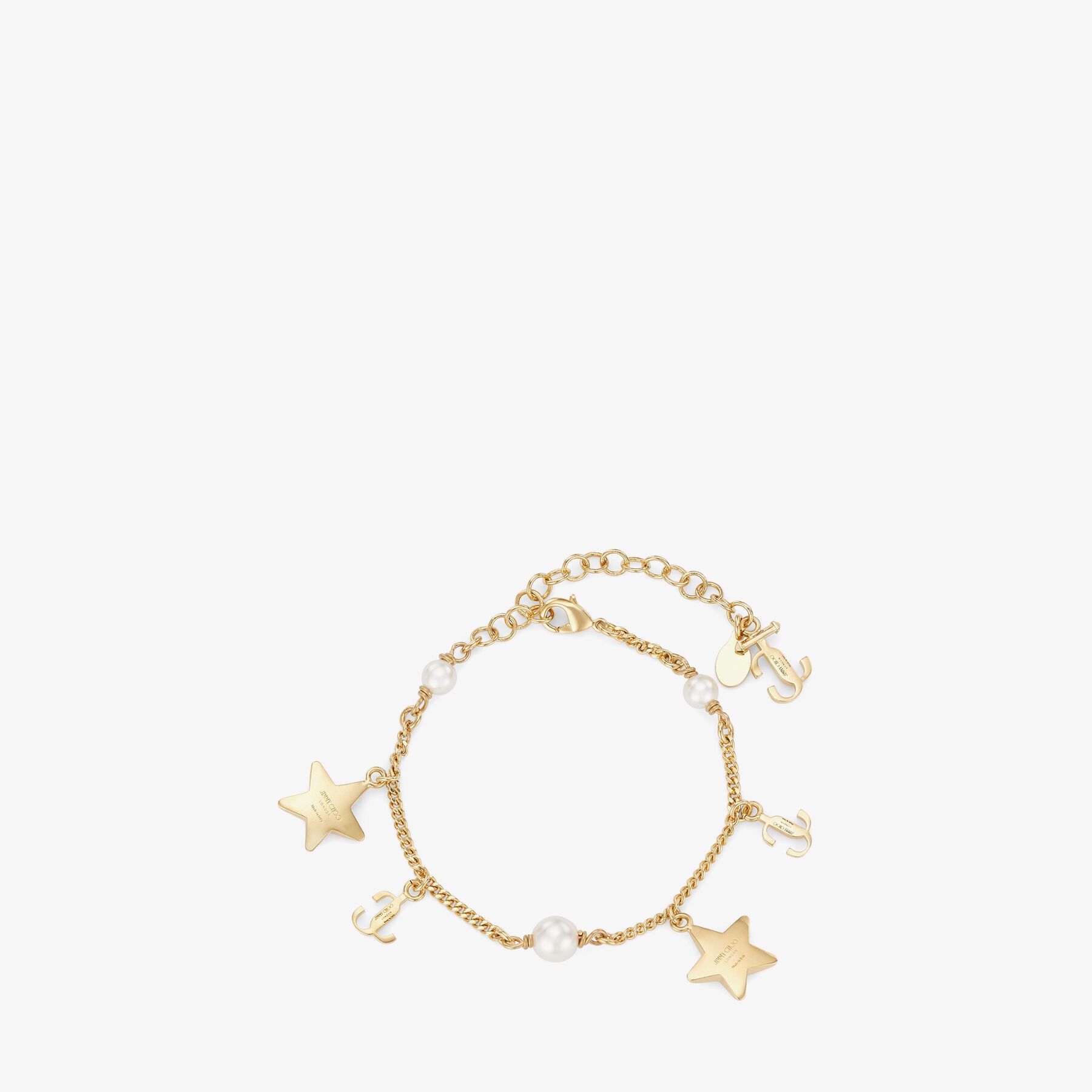 JC Star Bracelet
Gold-Finish Metal Bracelet with Pearl, Star and JC Monogram Charms - 4