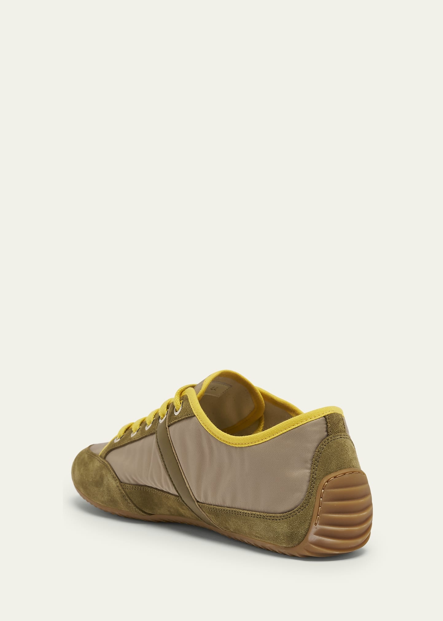 Men's Slim Nylon and Suede Low-Top Sneakers - 4