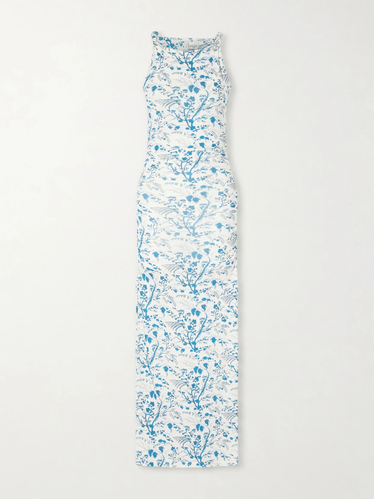 Knotted Floral-print Jersey Midi Dress - 1