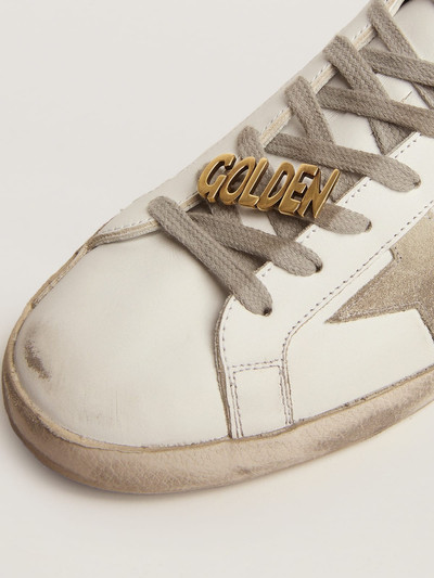 Golden Goose Men's lace lock with clip in old gold color with Golden lettering outlook