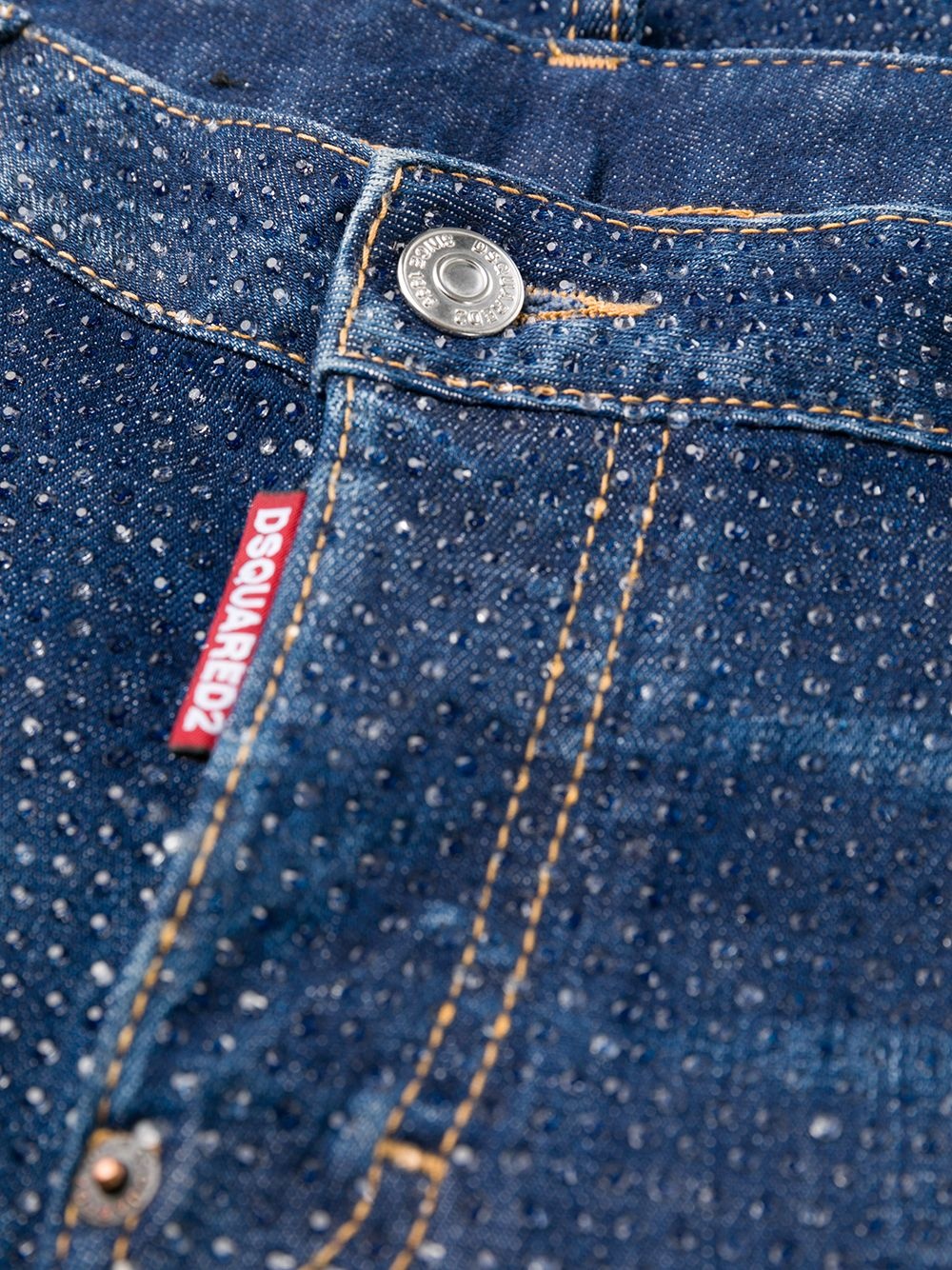 studded cropped skinny-fit jeans - 7