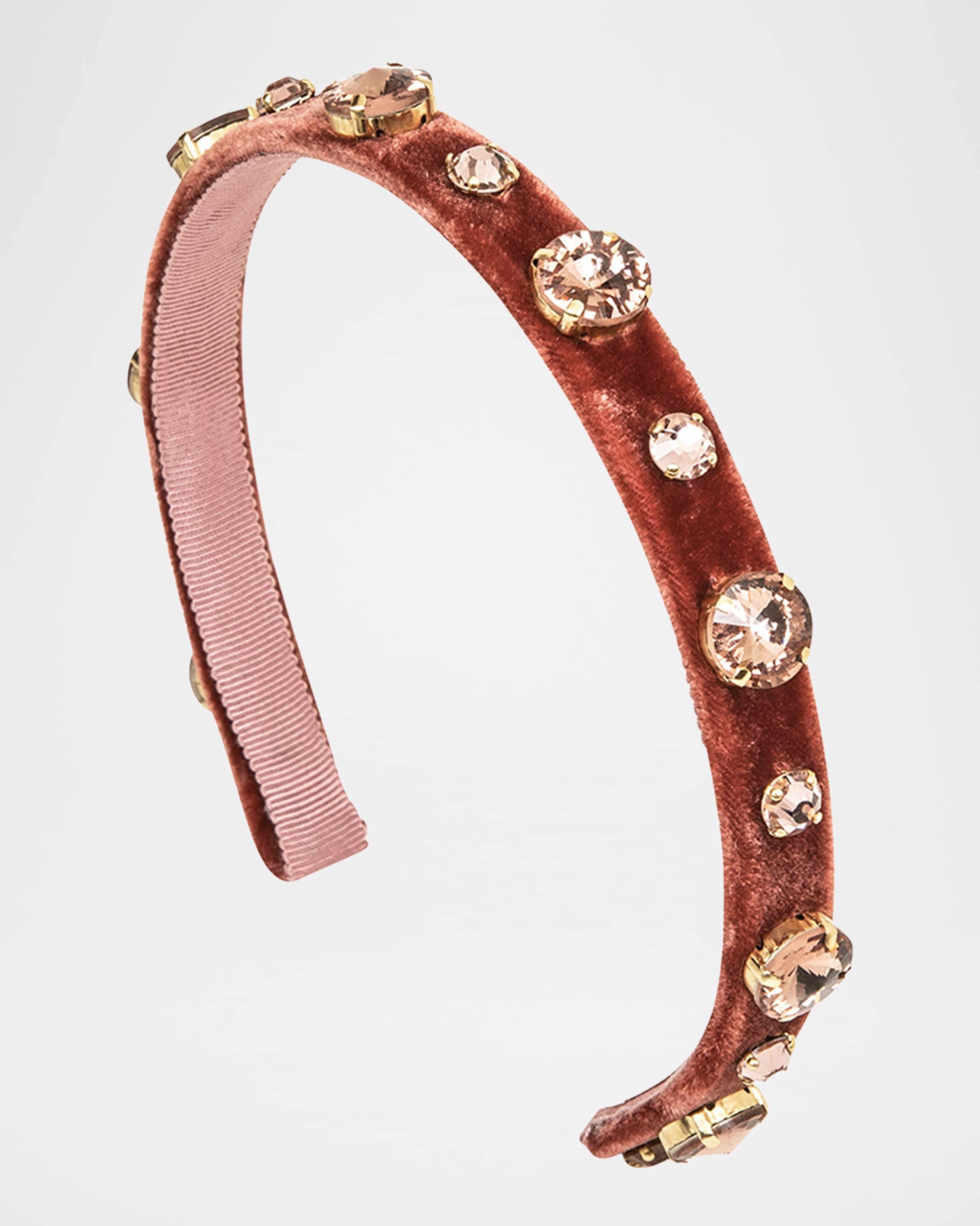 Kendall Silk Embellished Headband - 1