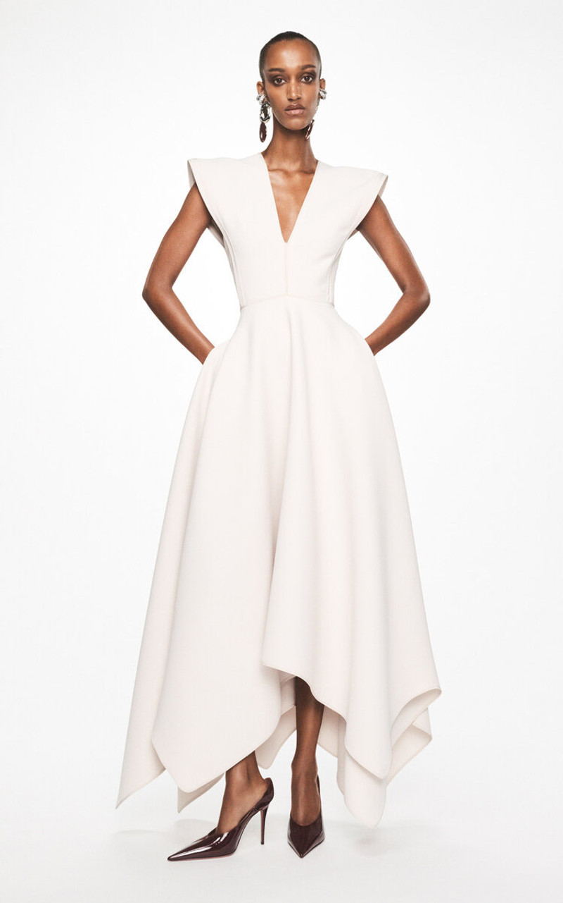 MATICEVSKI Empath Asymmetric Dress ivory outlook