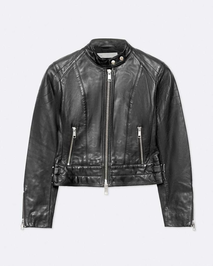 COMET CROPPED LEATHER JACKET - 1