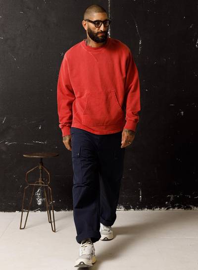 Nigel Cabourn Training Sweater in Vintage Red outlook