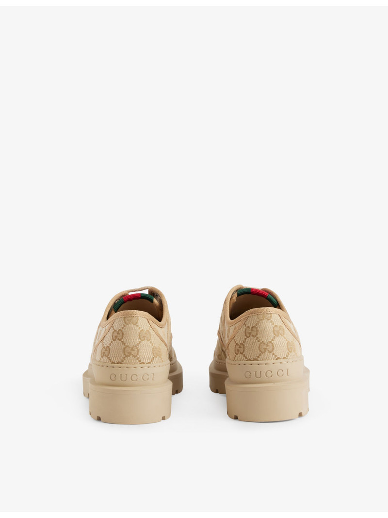 GUCCI Brand-trim canvas brogues outlook