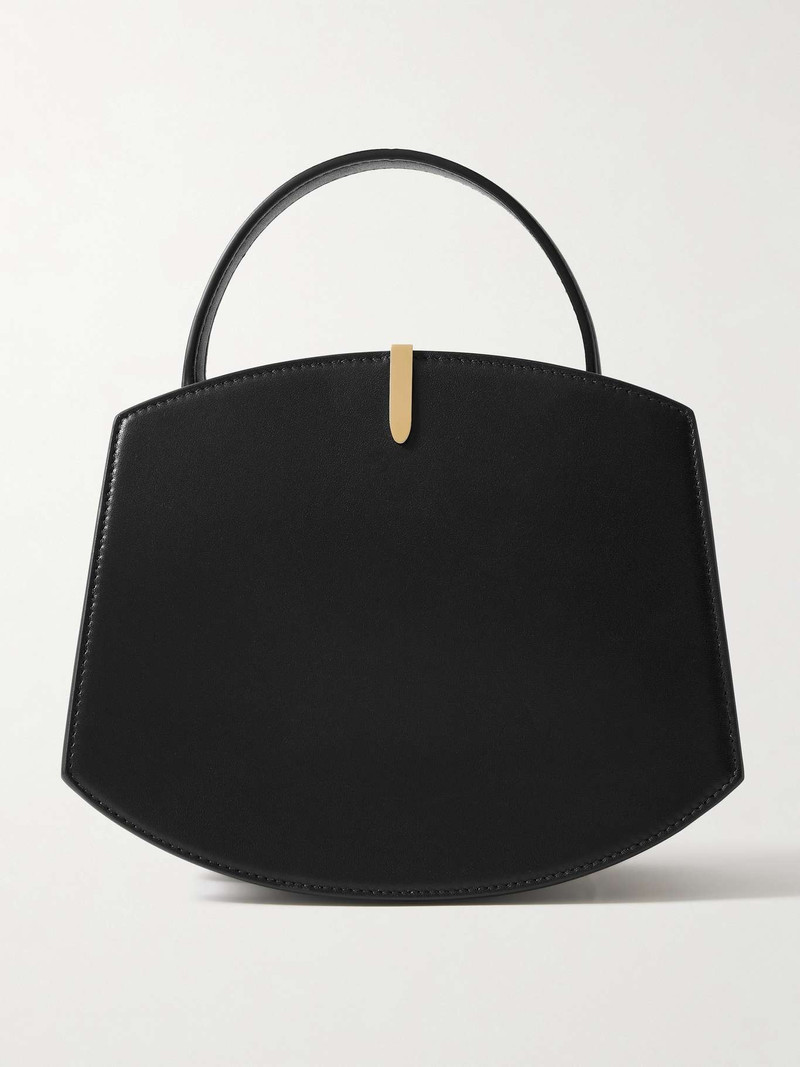 Florence mini embellished leather tote Black - 1