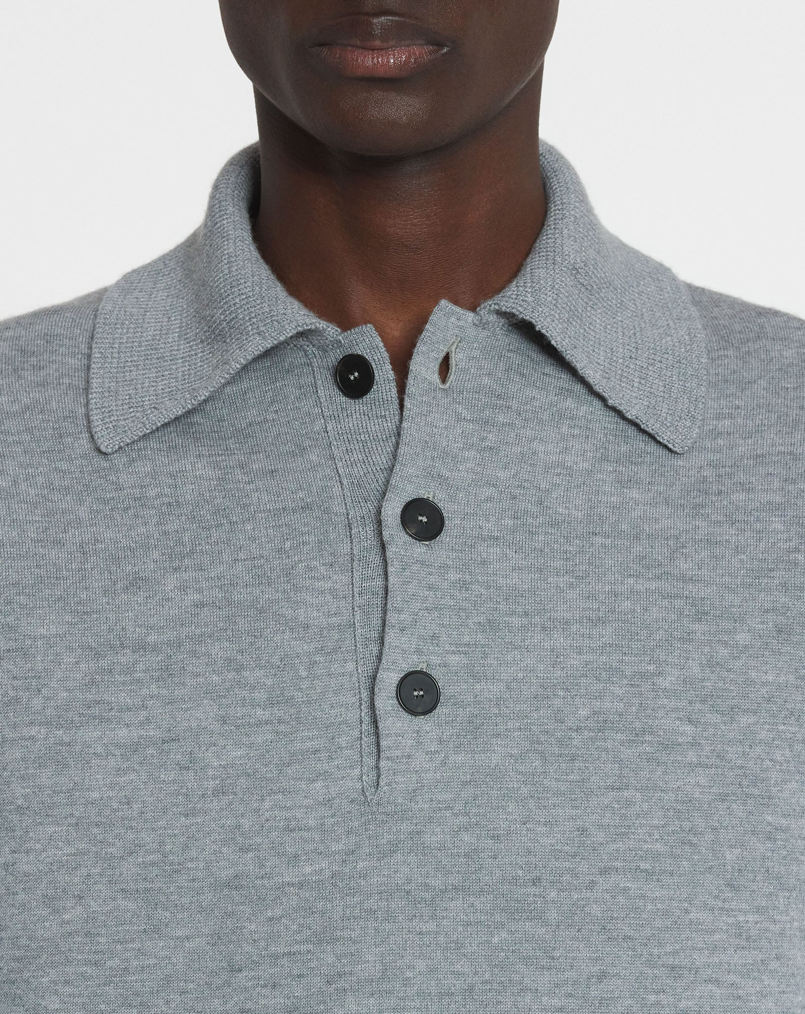 OVERSIZED WOOL POLO SHIRT - 5
