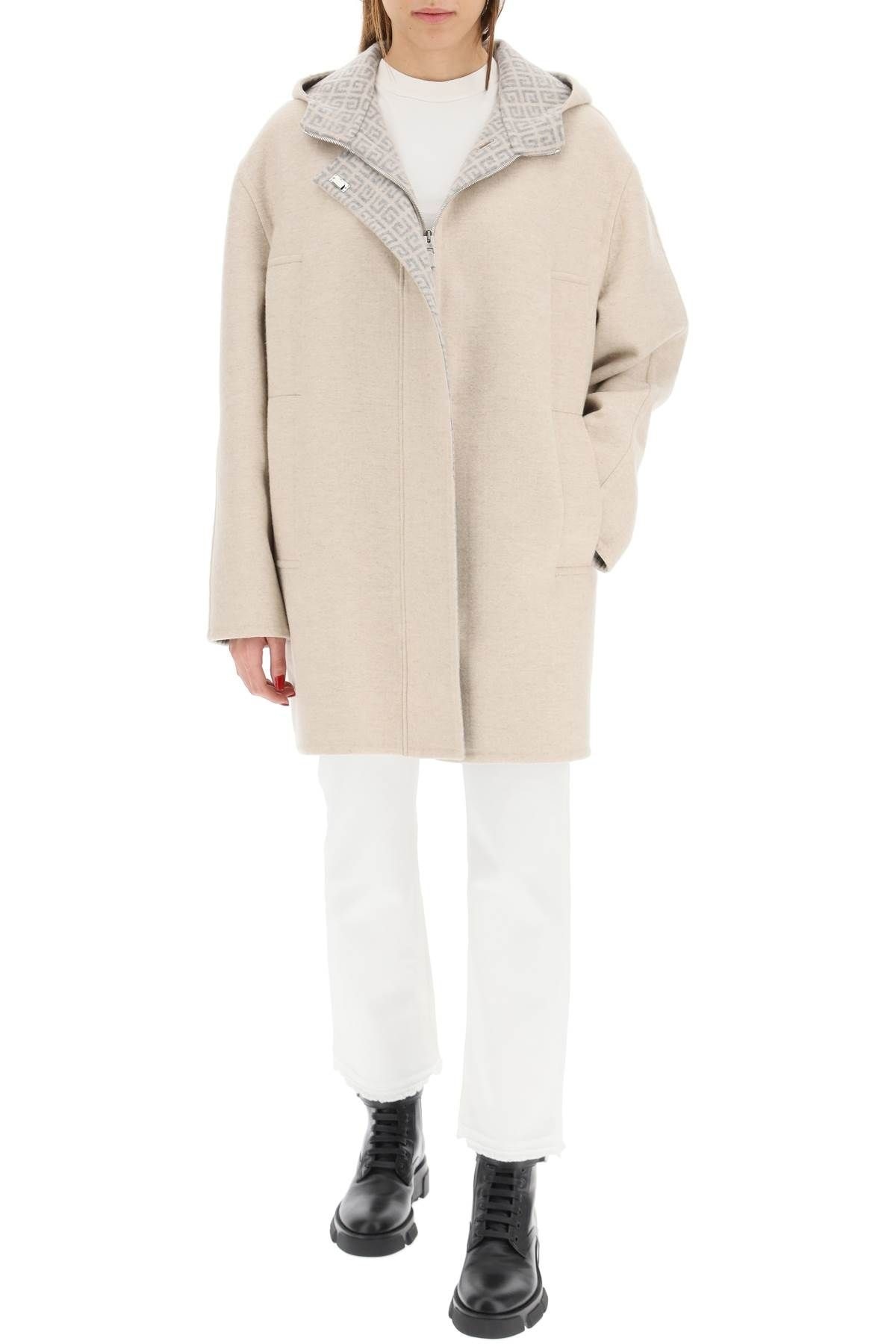 DUFFLE COAT IN WOOL, CASHMERE AND SILK - 2