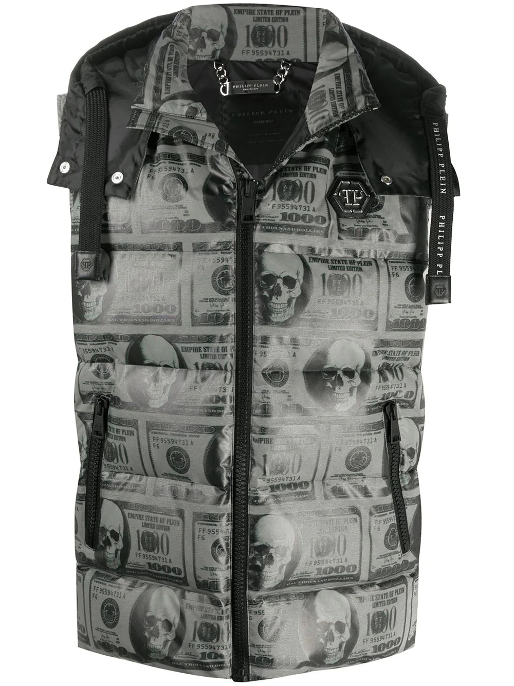 SKull Dollar feather down vest - 1