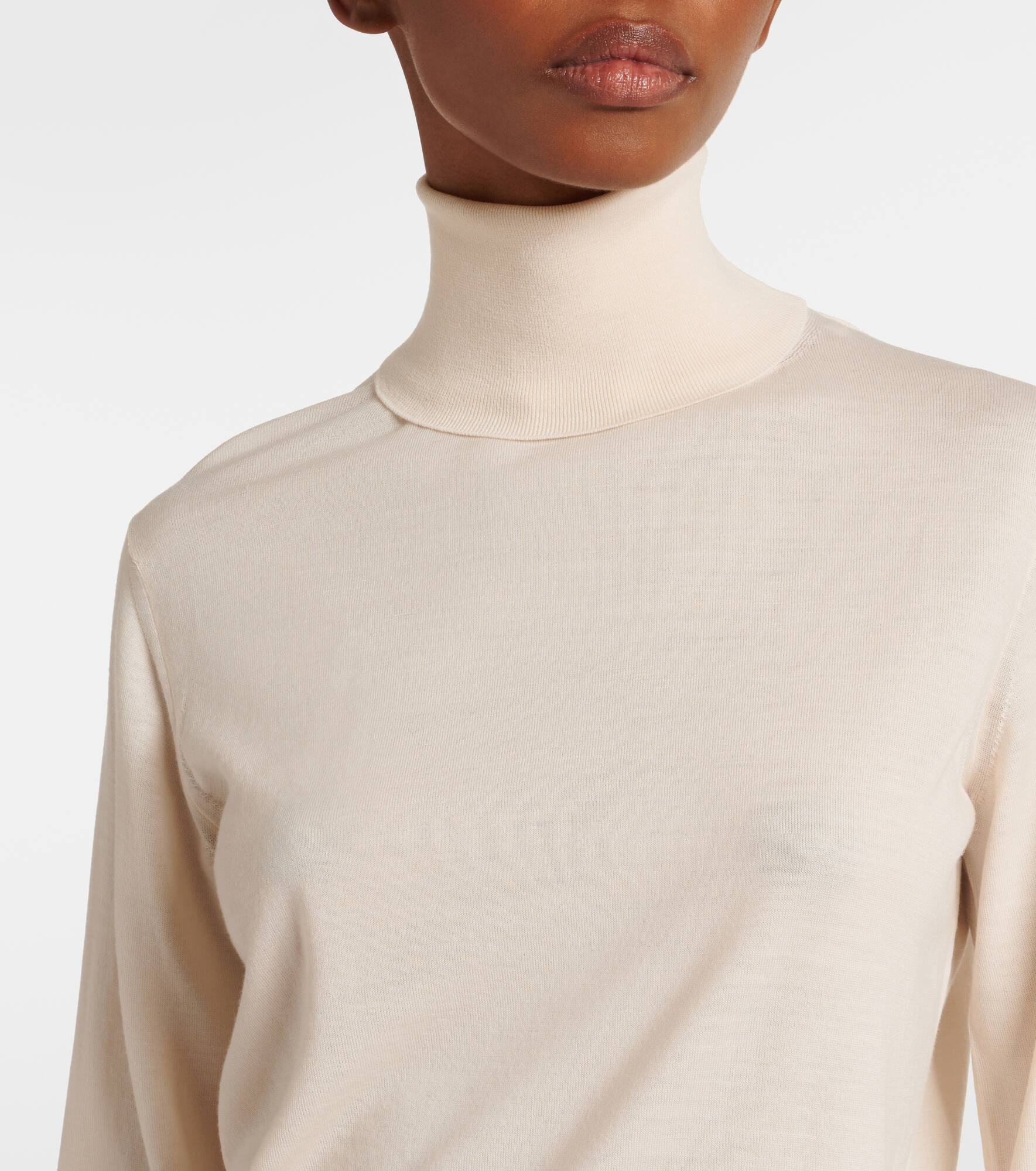 Heva wool jersey turtleneck sweater - 4