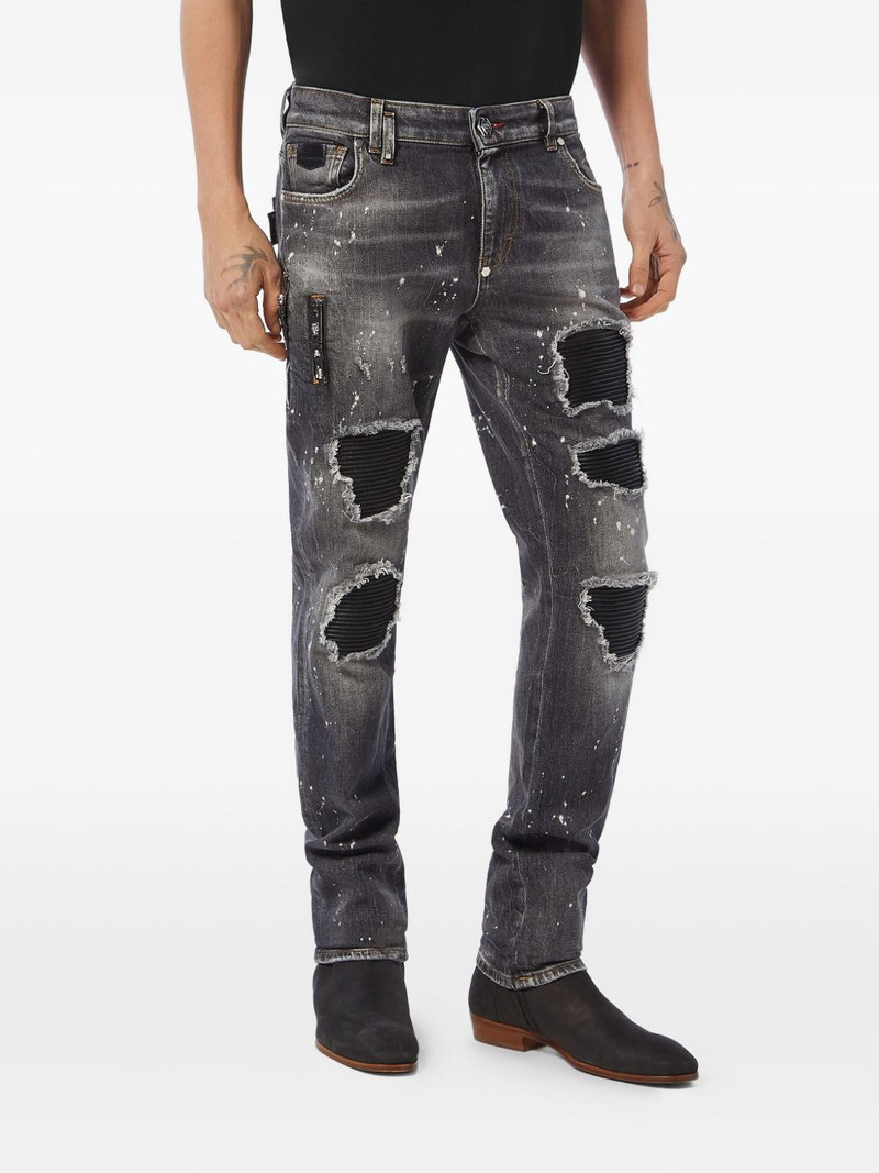 PHILIPP PLEIN distressed jeans outlook