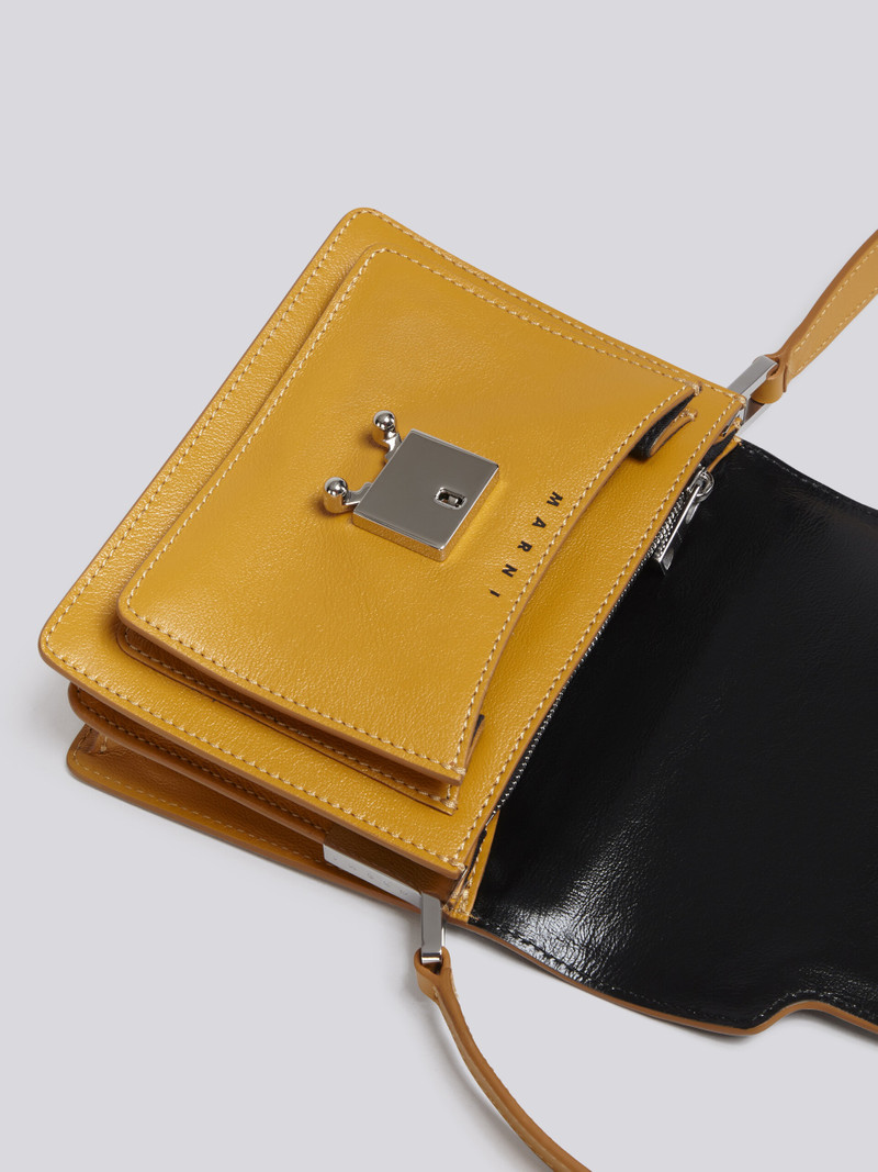 BI-COLOURED YELLOW AND BLACK CALFSKIN TRUNK SOFT BAG 5