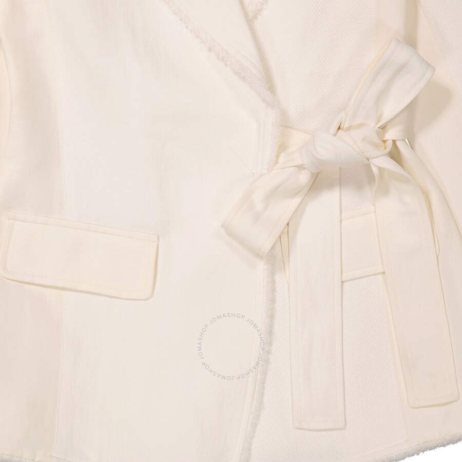 Chloe Ladies Iconic Milk Double-Breasted Belted Blazer Jacket - 7