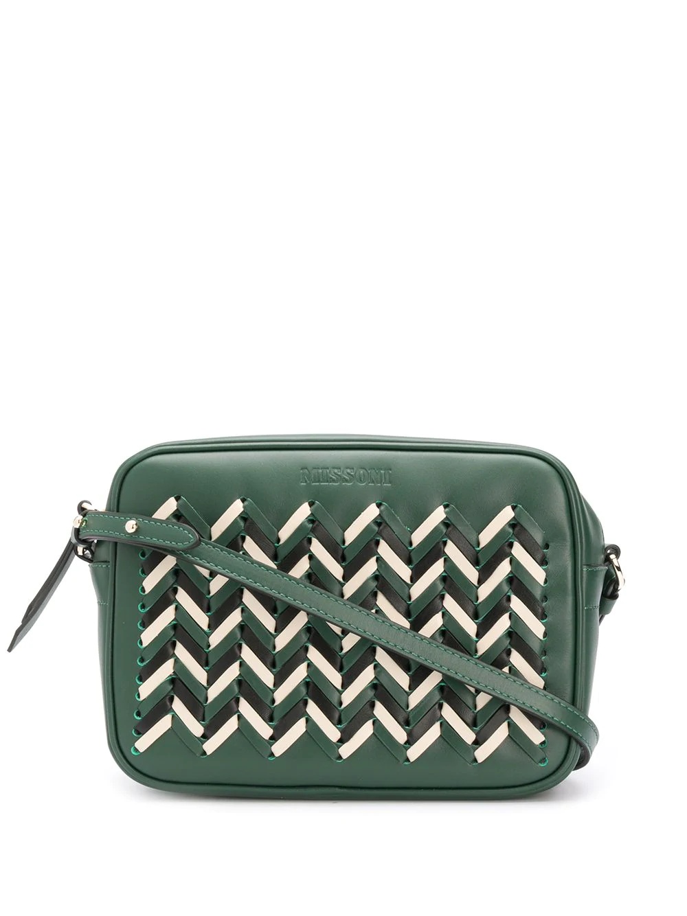 woven zigzag cross body bag - 6