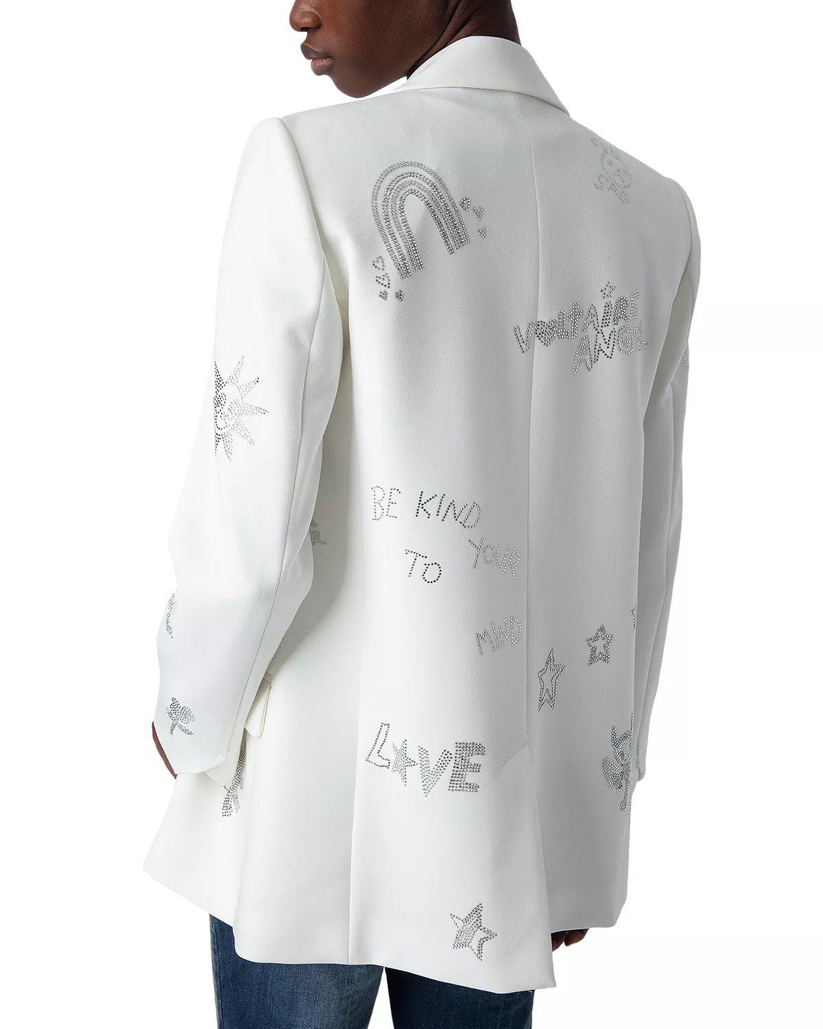 Viva Multistrass Rhinestone Embellished Blazer - 7