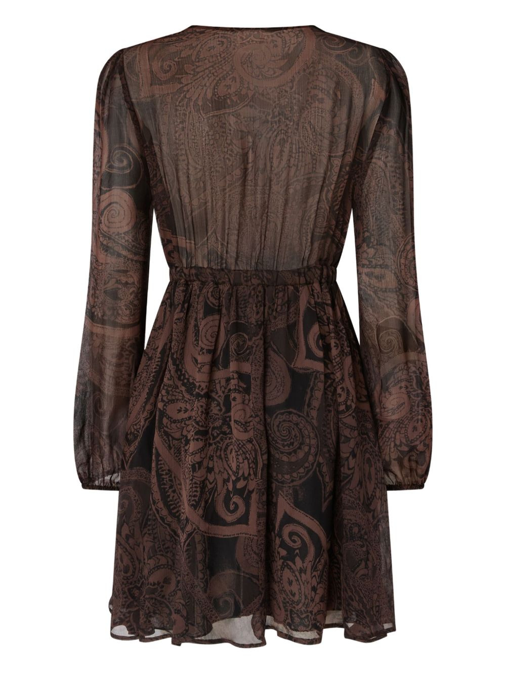 paisley-print tie-front midi dress - 2