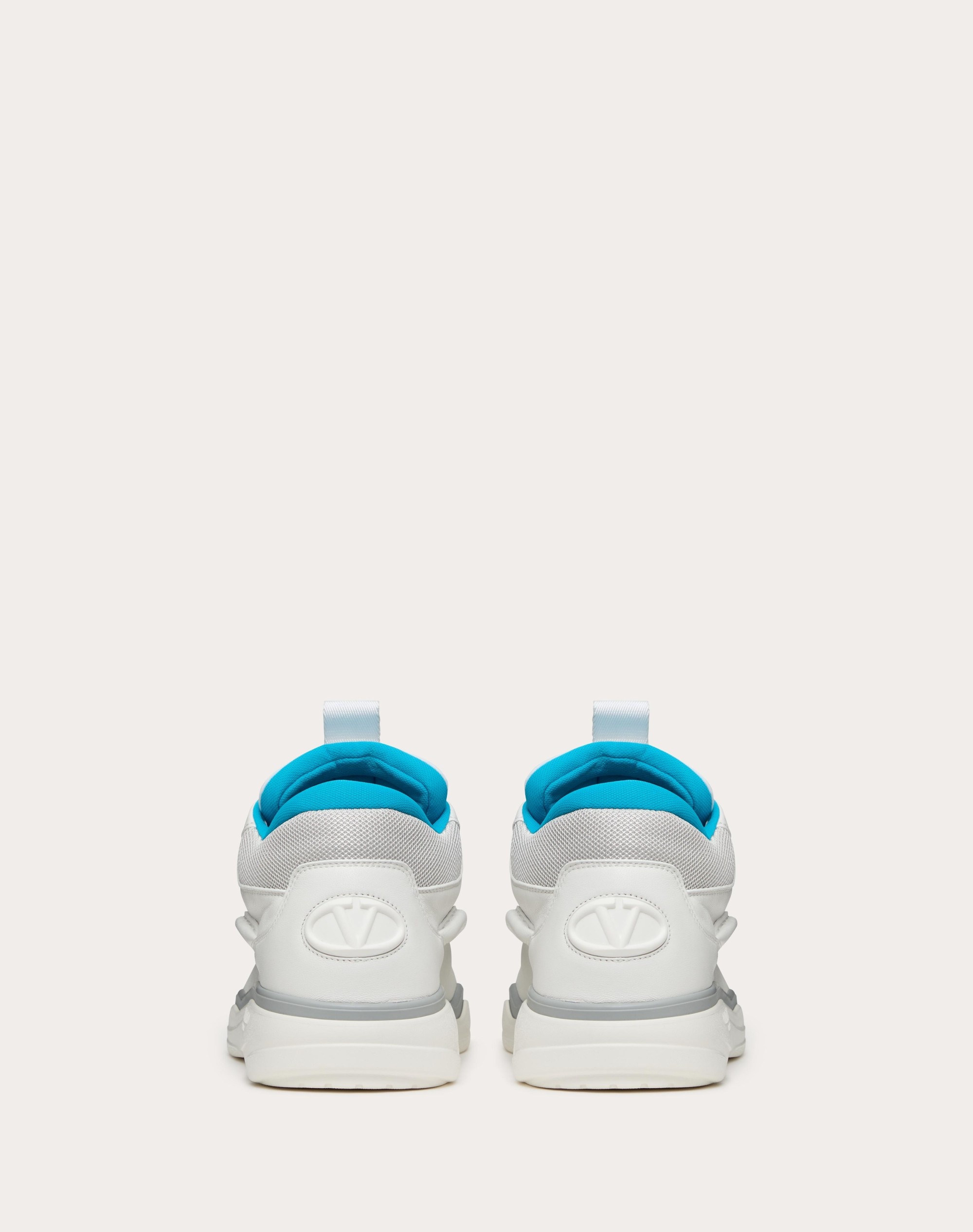 CALFSKIN LEATHER MID-TOP RUNBOOT SNEAKER - 3