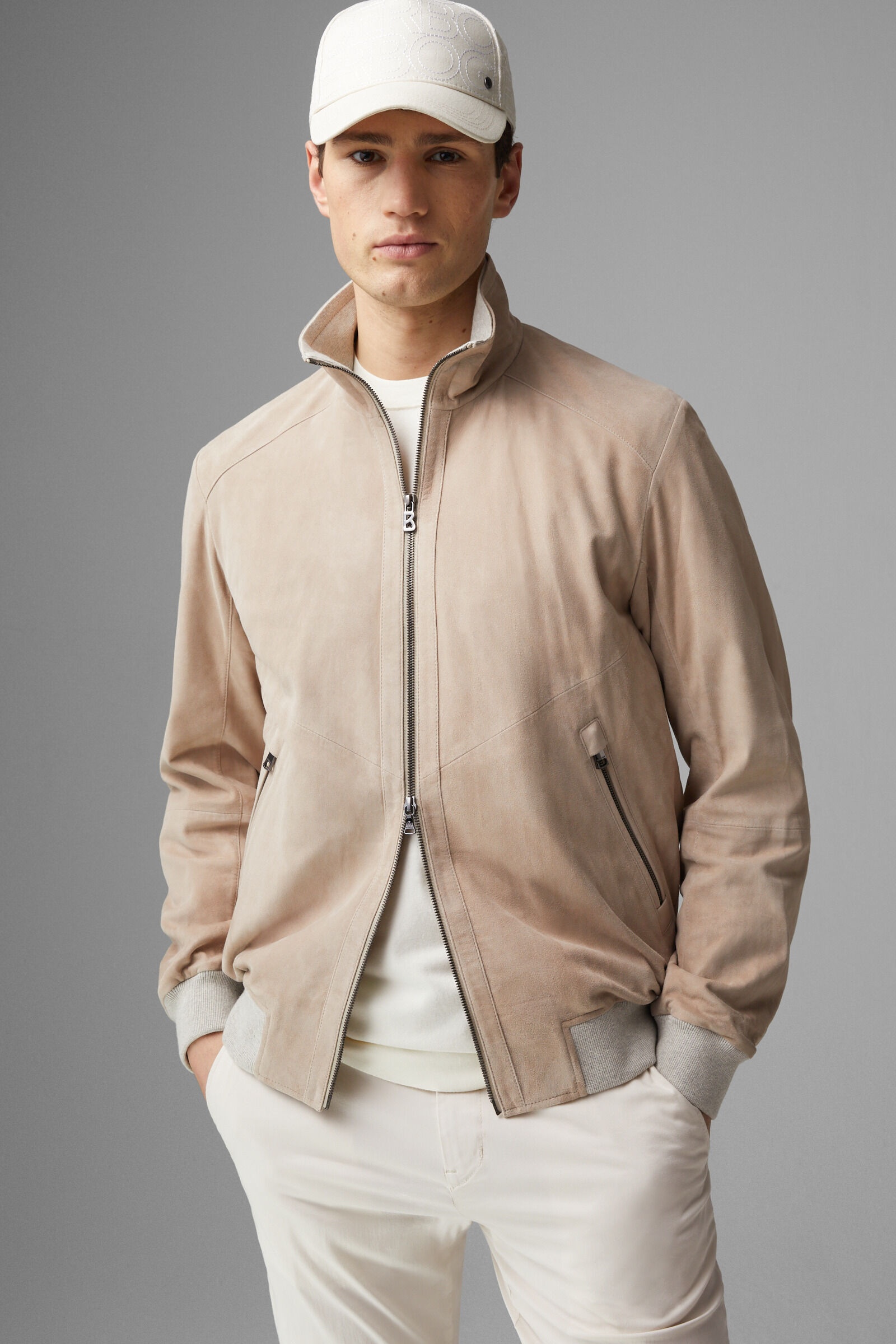 Mauro Leather jacket in Sand - 2