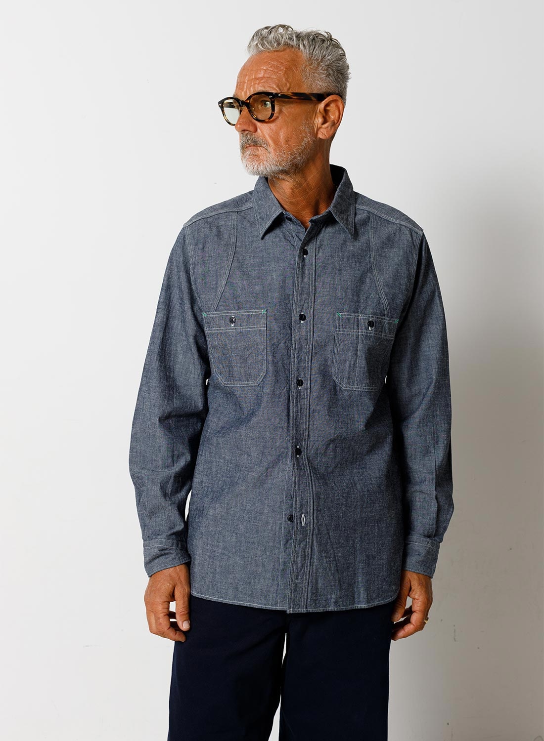 New Medical Shirt in Indigo - 4