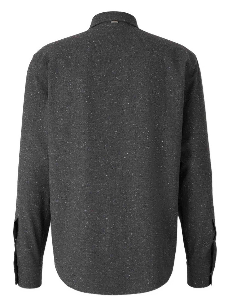 Herno textured wool shirt jacket outlook