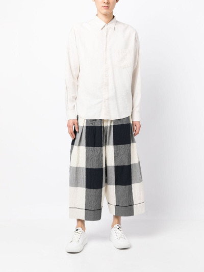 Toogood Baker check-print cropped trousers outlook