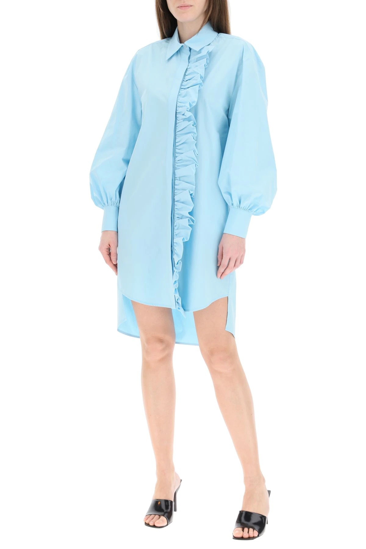 SHIRT DRESS WITH RUFFLES - 2