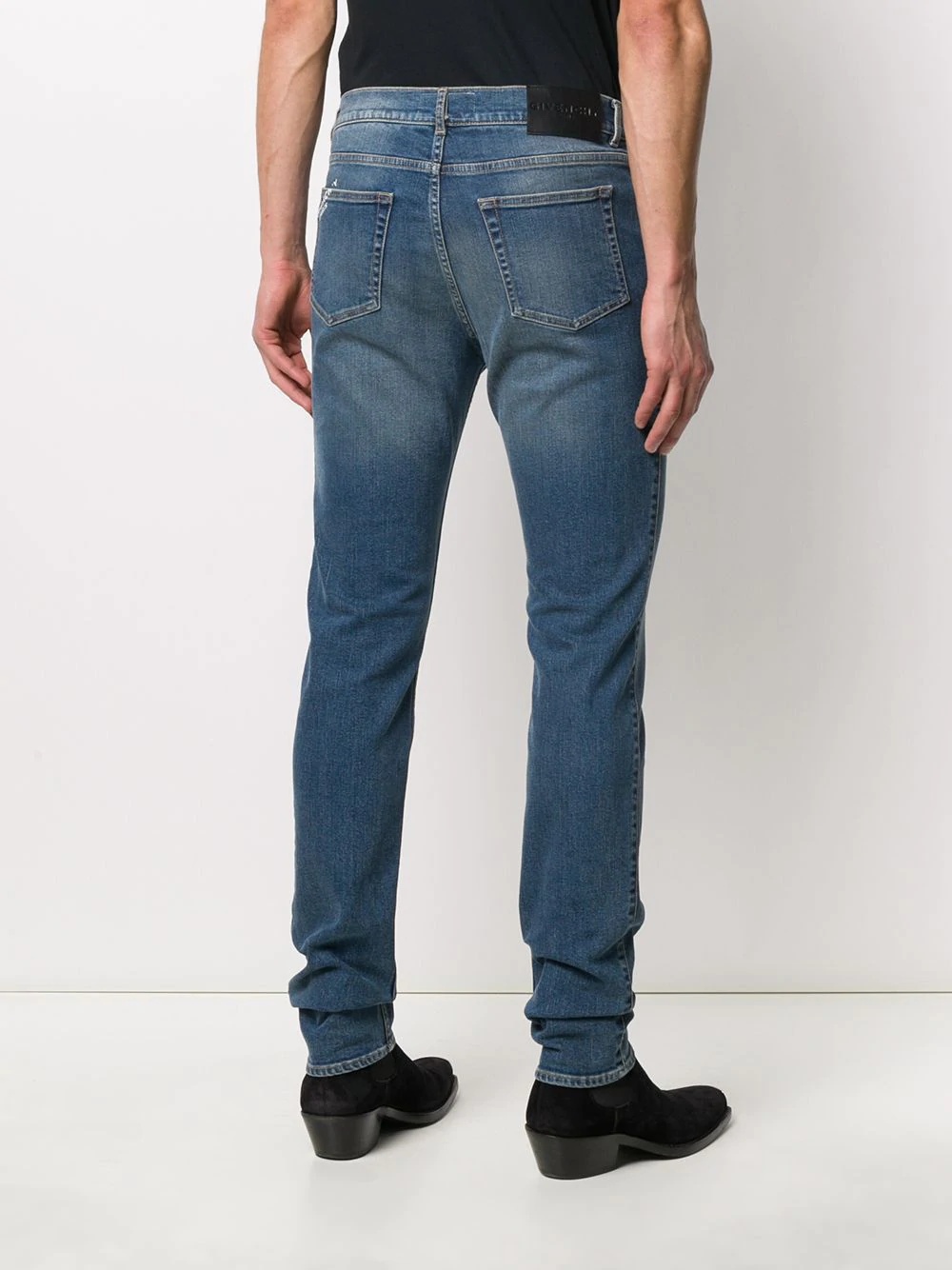 faded straight-leg jeans - 4