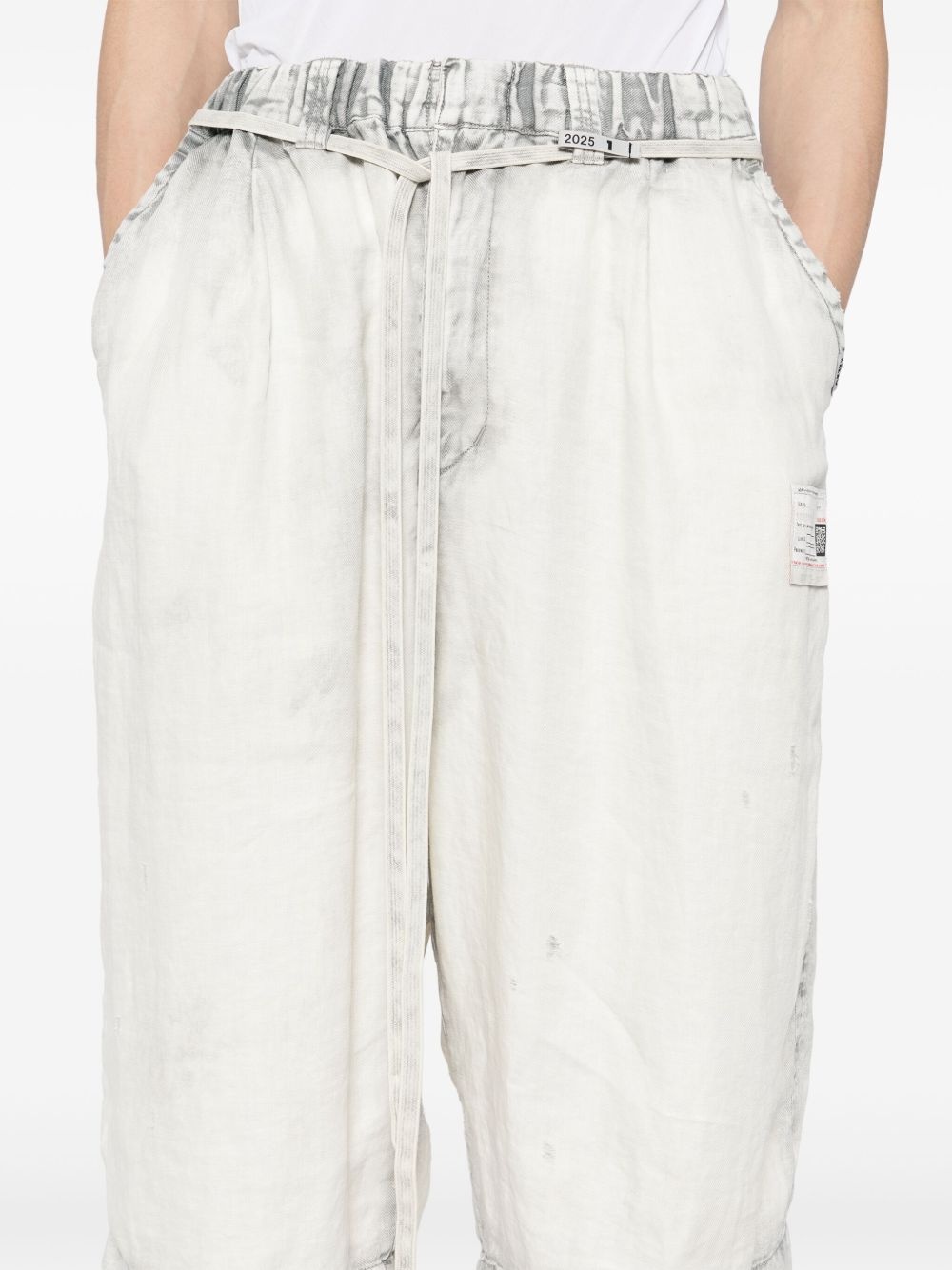Aged Linen wide shorts - 5