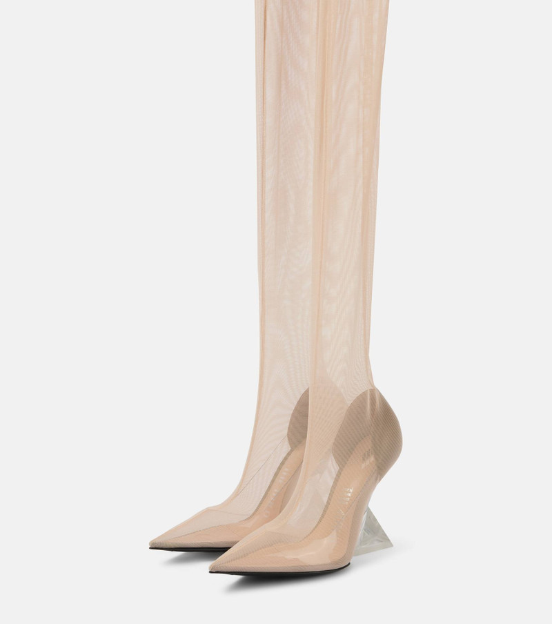 Cheopissima mesh over-the-knee boots 5