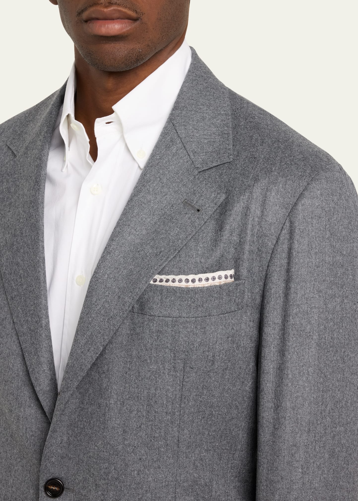 Men's Solid Wool Suit - 5